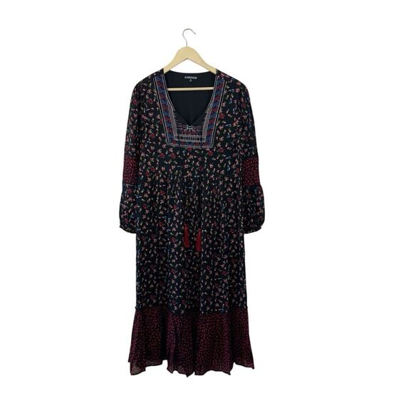 The Pyramid Collection Medium Midi Maxi Dress Prairie Prairiecore Black Womens - Picture 1 of 16
